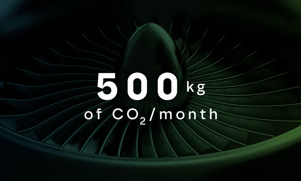 500kg CO2 every Month